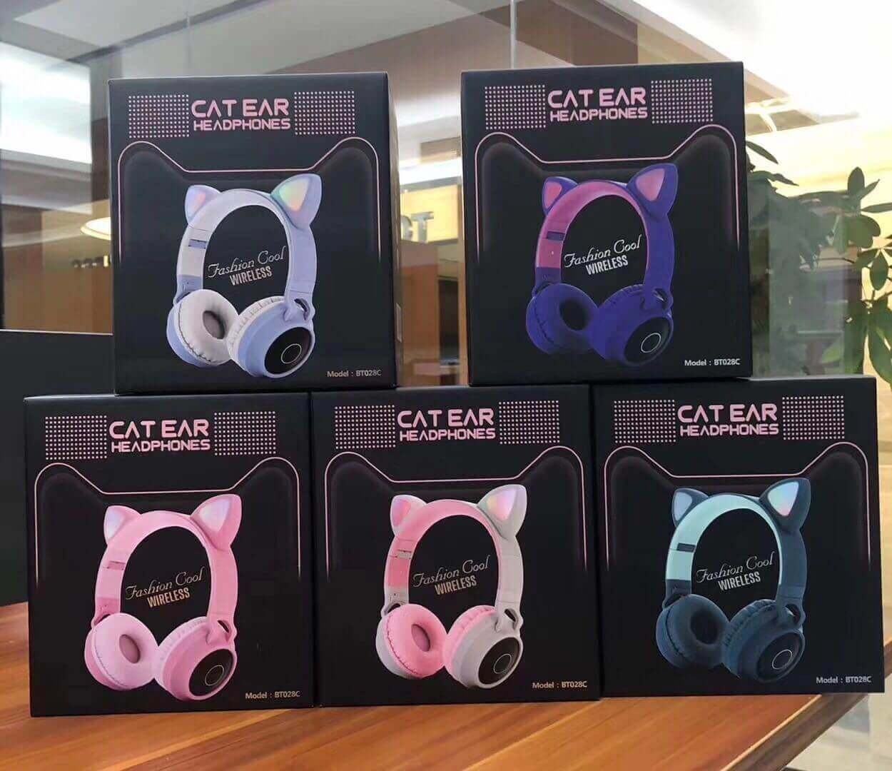 Headphone Headset Gatinho Orelha De Gato Com Led Fone De Ouvido Bluetooth  Lt30 - LUUK YOUNG Comércio Eletrônico