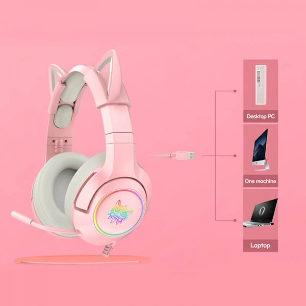 Onikuma dinâmico rgb jogos fone de ouvido para o jogador ps4 ps5 opções jogo  filme música