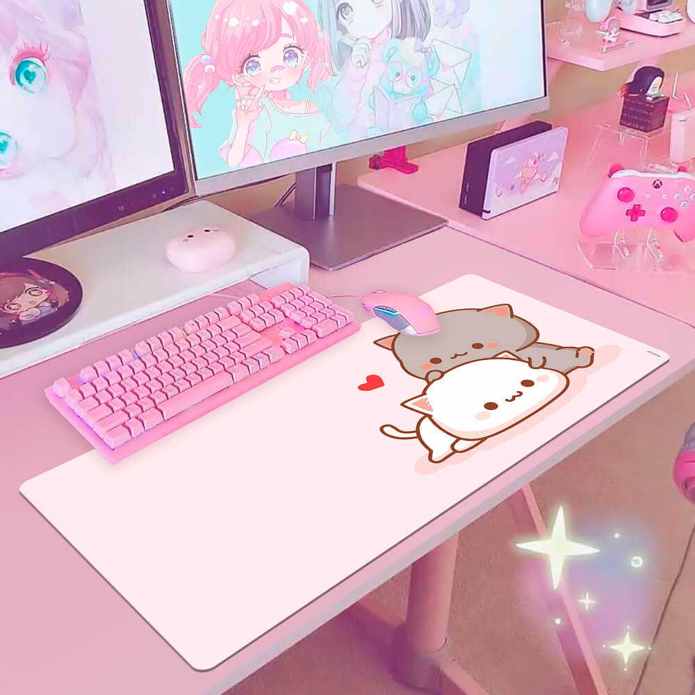 Mousepad Gatinho Kawaii 30x60cm