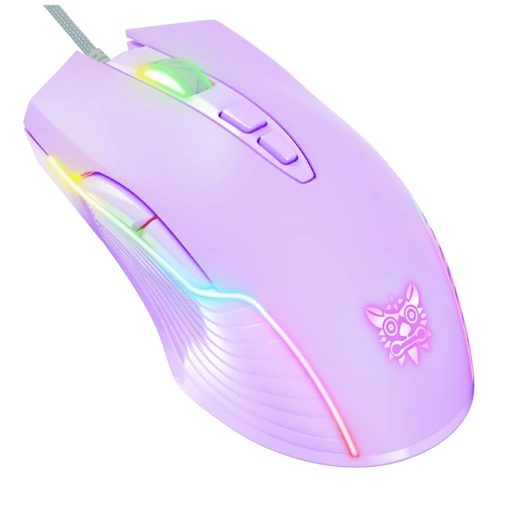 Mouse Gamer Óptico ONIKUMA CW905 Roxo, Com Fio e RGB – Roxo - ROLKO tech