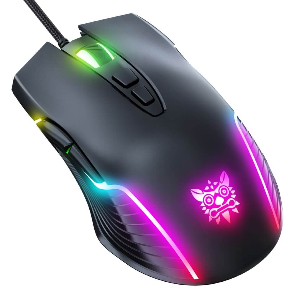 Mouse Gamer Óptico ONIKUMA CW905 Preto, Com Fio e RGB