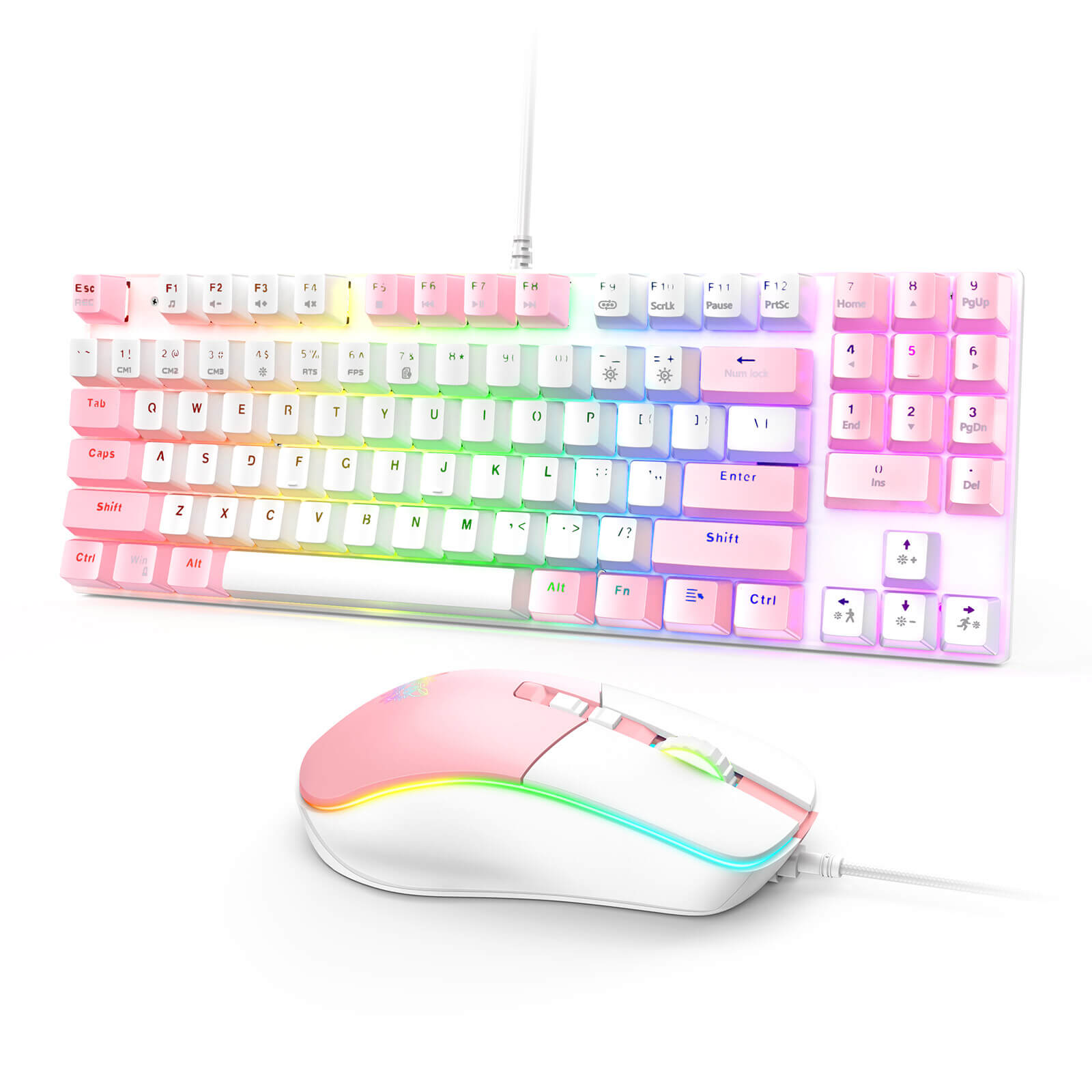 Teclado Gamer ONIKUMA G26 + Mouse CW916, Com Fio e RGB - ROLKO tech