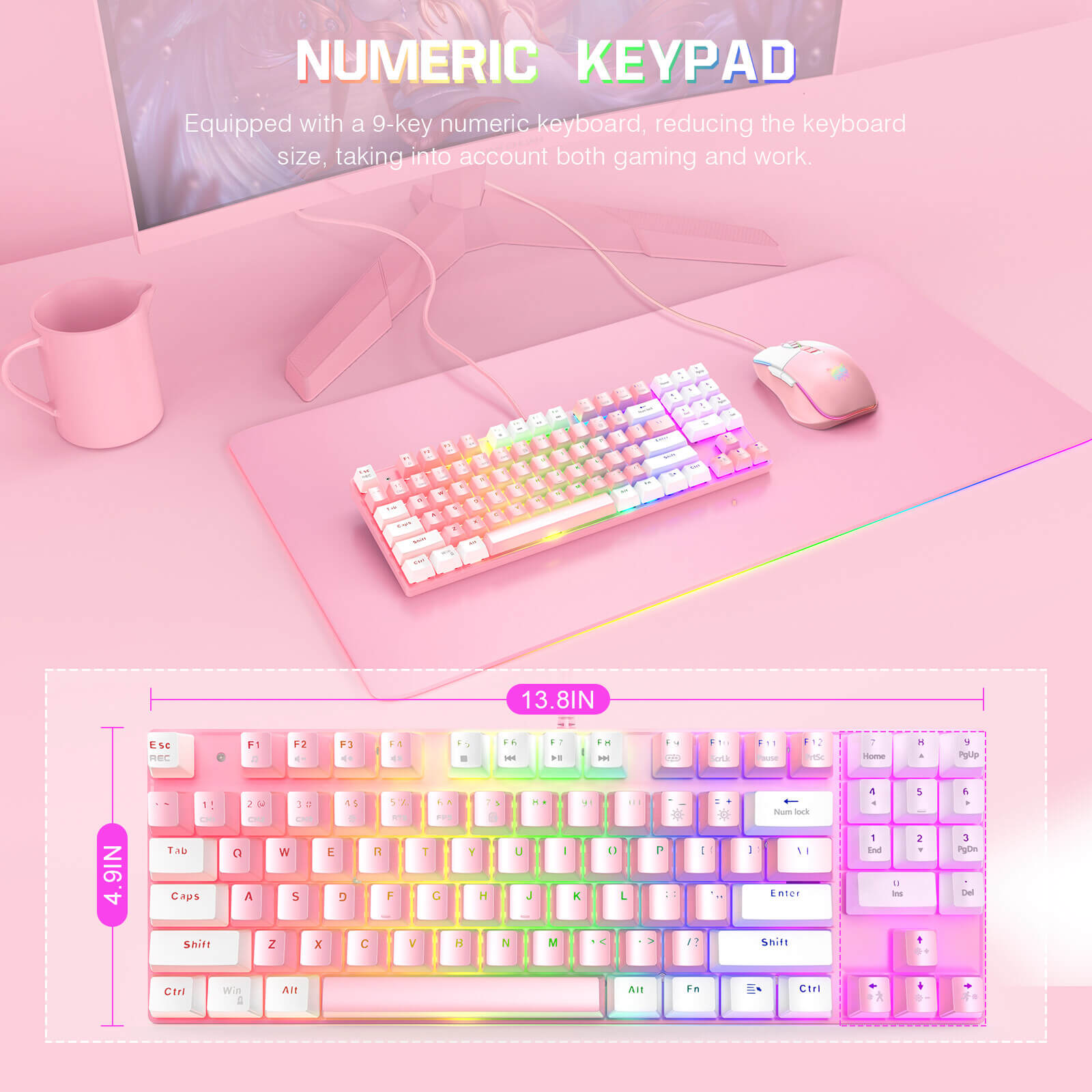 Teclado Gamer ONIKUMA G26 + Mouse CW916, Com Fio e RGB - ROLKO tech