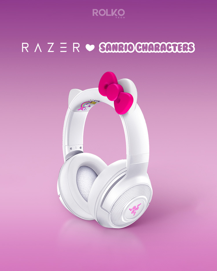 Headset RAZER X Sanrio Hello Kitty Bluetooth [Edição Limitada]