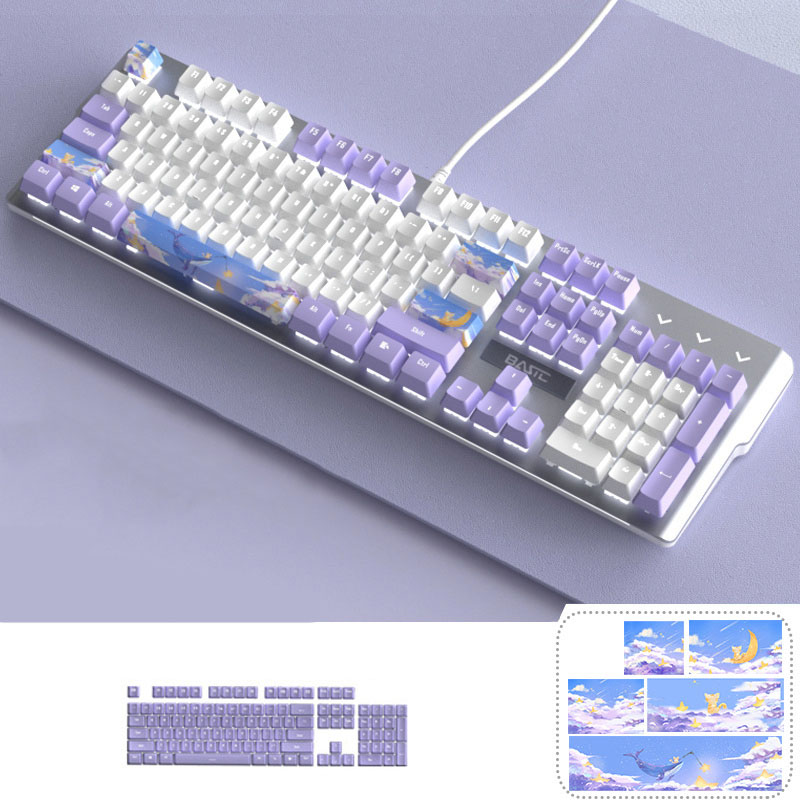 roxo-com-luz-branca-conjunto-de-teclas-roxas-imagem-tematica