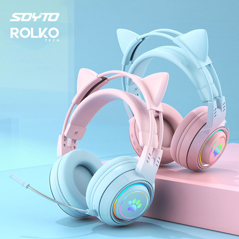 Headset Orelha de Gato e Cervo Gradiente SOYTO SY-G25 ROLKO tech Fone de Ouvido