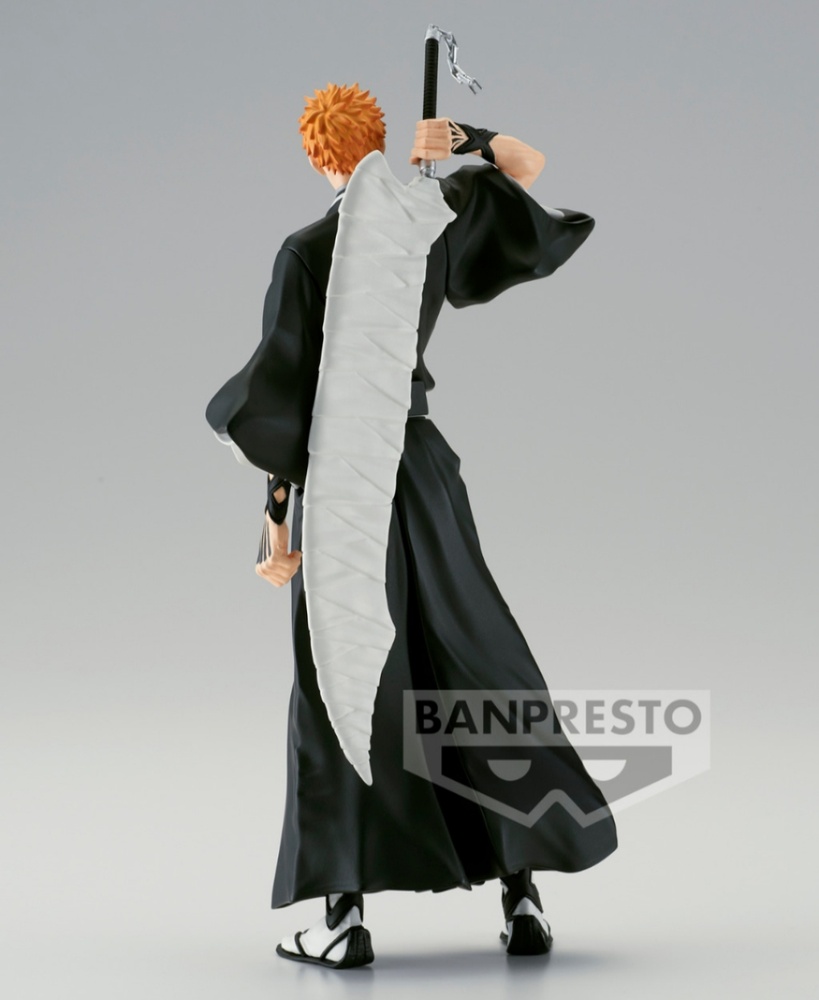 Banpresto Bleach - Ichigo Kurosaki Vers.A - Statuetta Q Posket 14 Cm, Colore Nero
