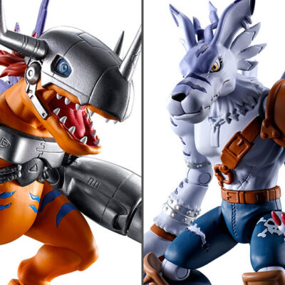 Shodo Digimon Metalgreymon e Weregarurumon Figure Bandai Shodo Digimon Metalgreymon e Weregarurumon Figure Bandai
