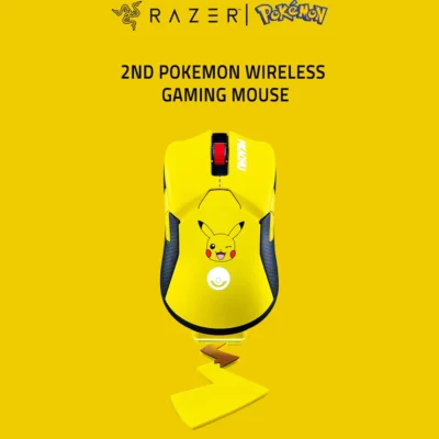 RAZER Pikachu Pokémon Mouse Viper Wireless HyperSpeed, Chroma RGB, 20000 DPI, Carregamento Dock (Edição Limitada)