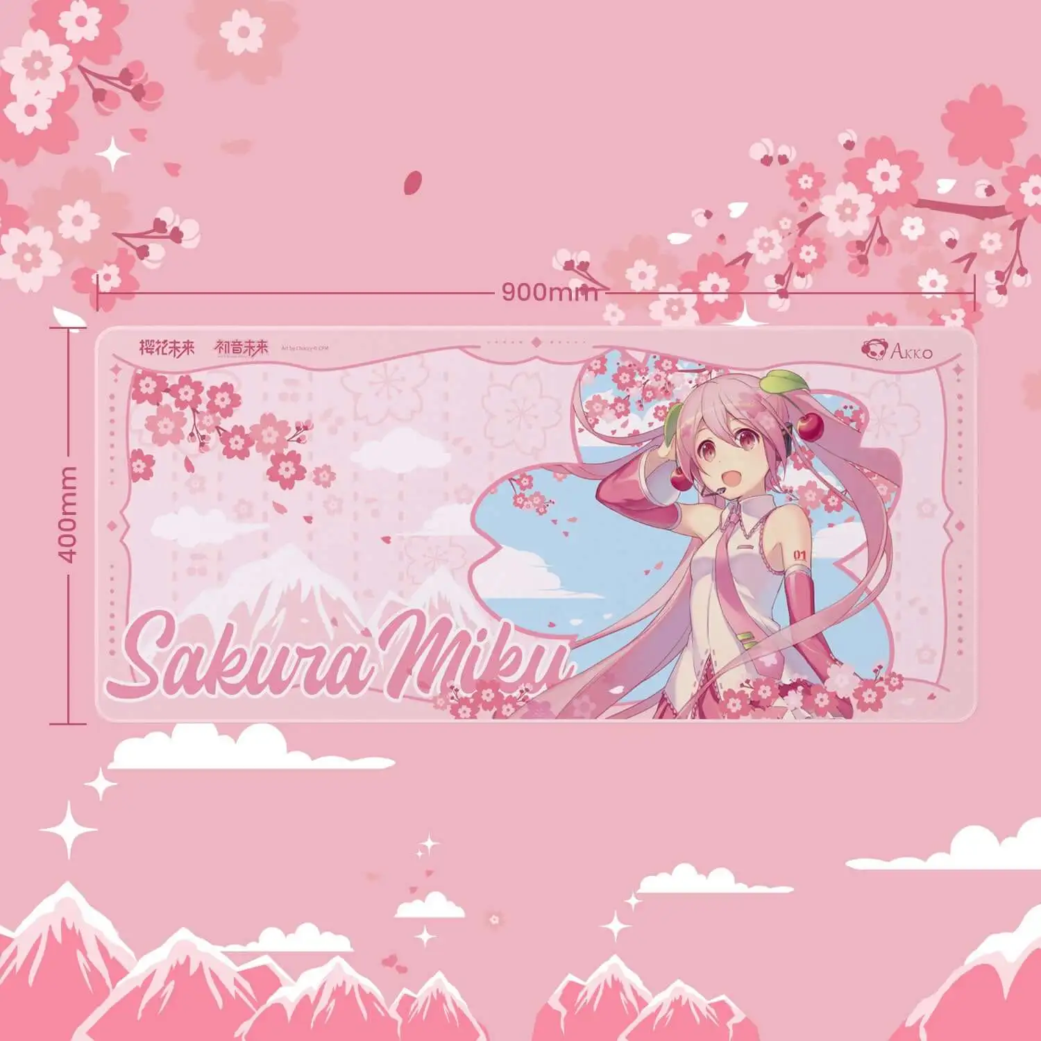 AKKO Mouse Pad Sakura Miku 90x40cm
