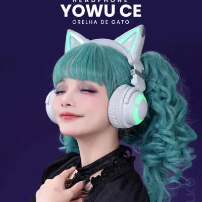 YOWU CE Headphone Orelha de Gato Bluetooth
