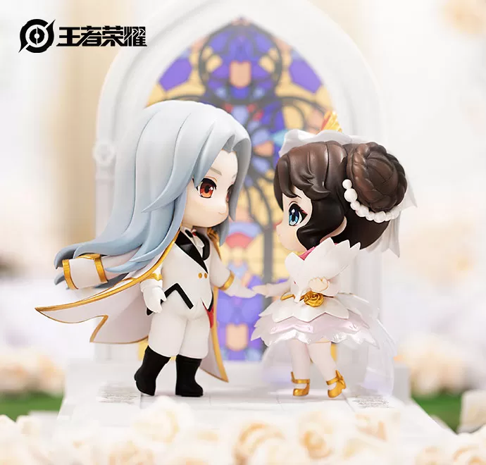 Figure Honor of Kings Zhou Yu e Xiao Qiao Casamento – O Verdadeiro Amor é Supremo Q Version (Dongguan Jiuyue Crafts Co., Ltd.) 16cm