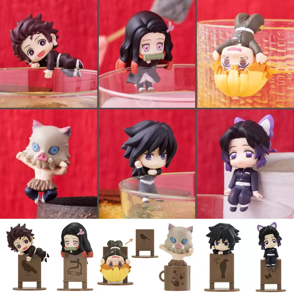 Figure Kimetsu no Yaiba Ochatomo Series Demon Slayer Kimetsu No Yaiba 6peças MegaHouse 3cm