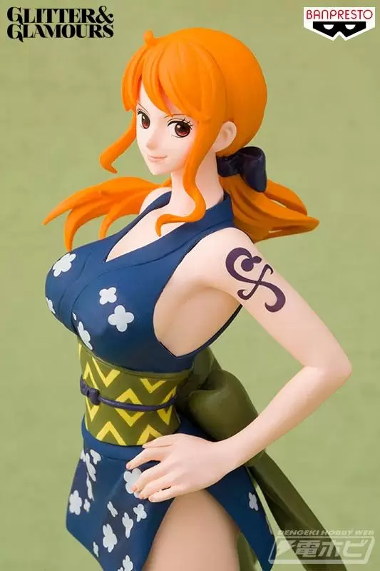 Figure One Piece GLITTER  GLAMOURS Nami Wanokuni Style Special Color Ver Bandai Spirits 25cm